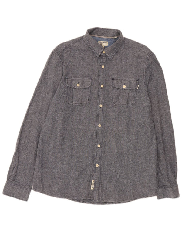 Jack Wills Chemise Homme Grand Bleu Chevrons Coton