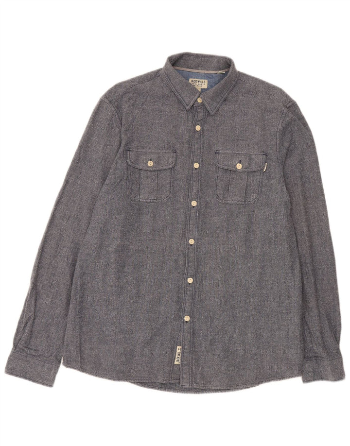 Jack Wills Chemise Homme Grand Bleu Chevrons Coton