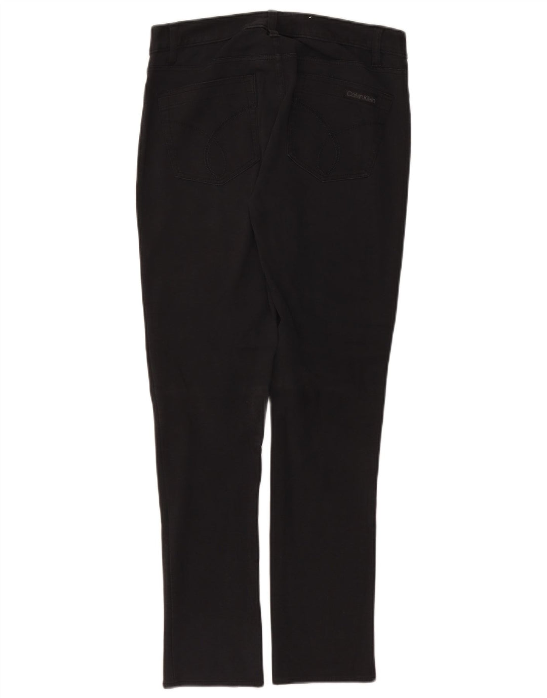 CALVIN KLEIN Pantalon décontracté slim pour femme US 6 Medium W30 L28 Gris Coton