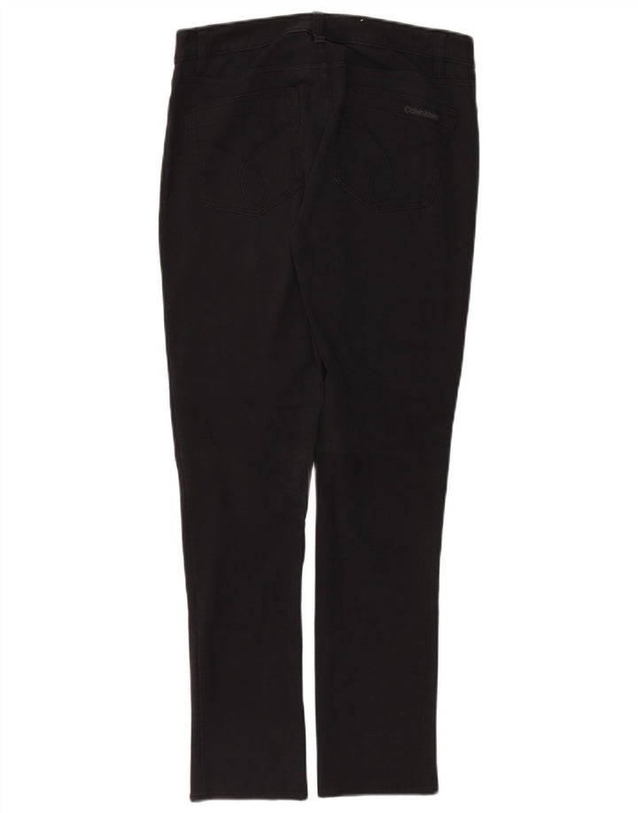 CALVIN KLEIN Pantalon décontracté slim pour femme US 6 Medium W30 L28 Gris Coton