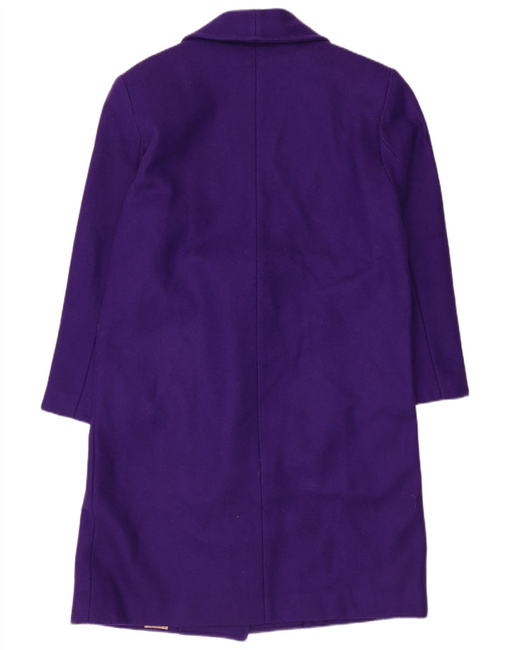 David Benjamin Manteau double boutonnage pour femme US 8 Laine violette moyenne