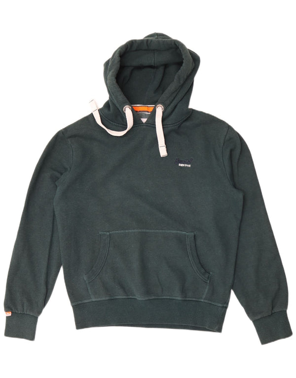 Superdry Pull à capuche pour homme en coton vert grand
