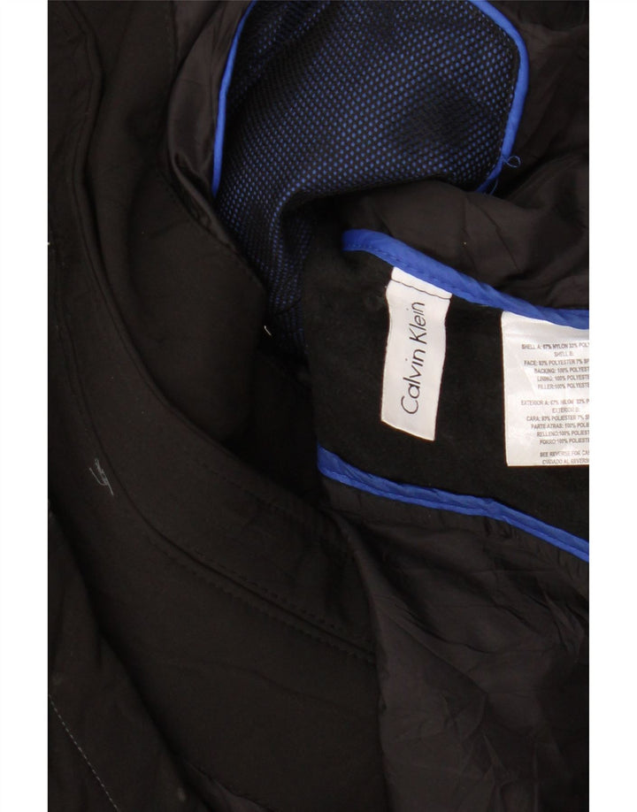 CALVIN KLEIN Mens Windbreaker Jacket UK 40 Large Grey Colourblock Nylon Vintage Calvin Klein and Second-Hand Calvin Klein from Messina Hembry 