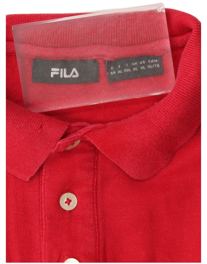Fila Polo Homme XL Rouge Coton