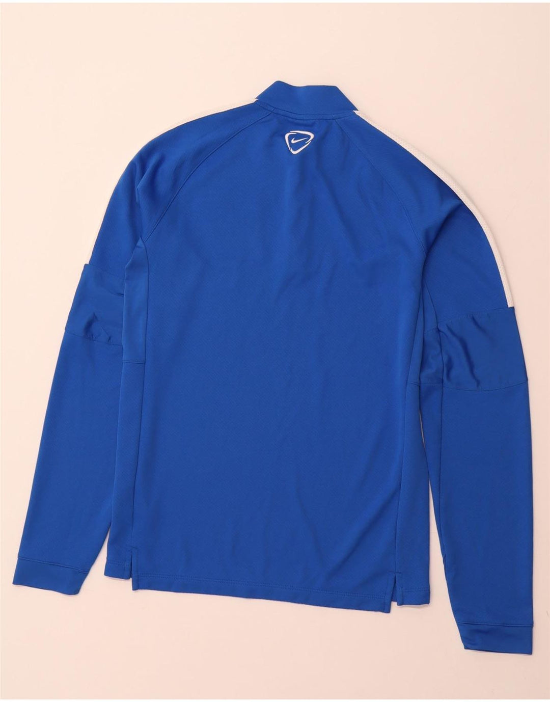 NIKE Haut de survêtement Dri Fit à col zippé pour homme Petit Bleu Colorblock