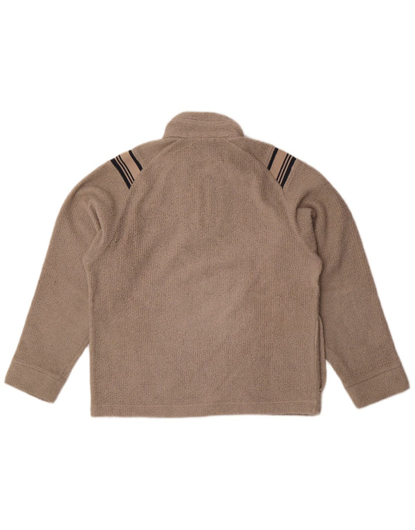 Sergio Tacchini Pull Polaire Col Zippé Homme Rayé Gris Moyen