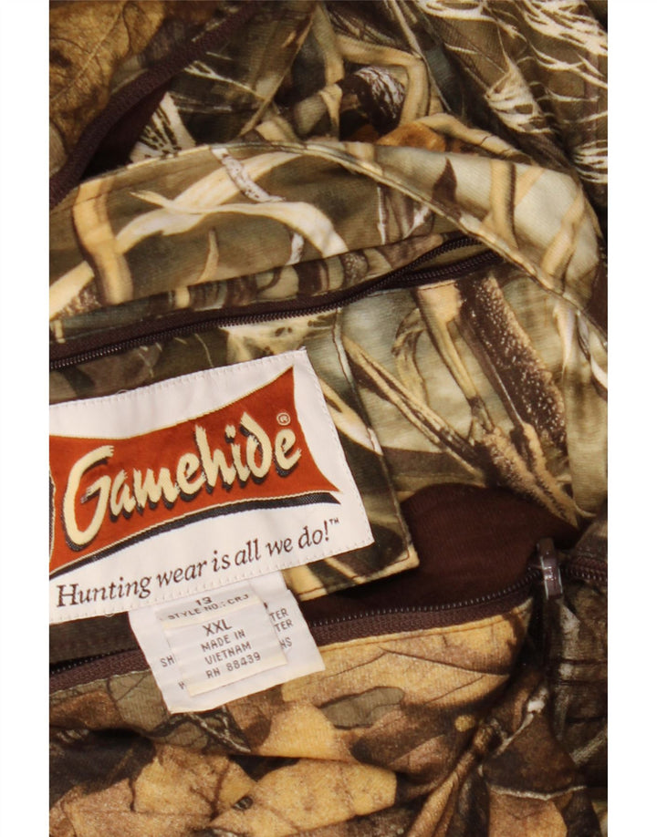 Gamehide Veste Bomber à Capuche Homme UK 44 2XL Marron Camouflage Polyester