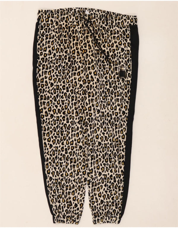 PUMA Pantalon de survêtement pour femme - Pantalon de jogging - Taille 44 - Noir moyen imprimé animal