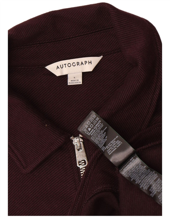Marks & Spencer Veste bomber autographe pour homme UK 40 Grand coton bordeaux