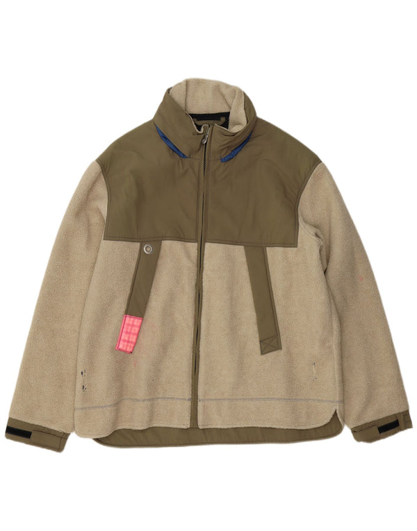 Murphy & Nye Veste polaire pour homme UK 44 2XL Vert Colorblock Acrylique