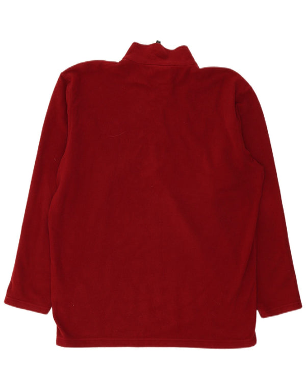 Jack Wolfskin Pull polaire à col zippé pour homme XL Bordeaux Polyester