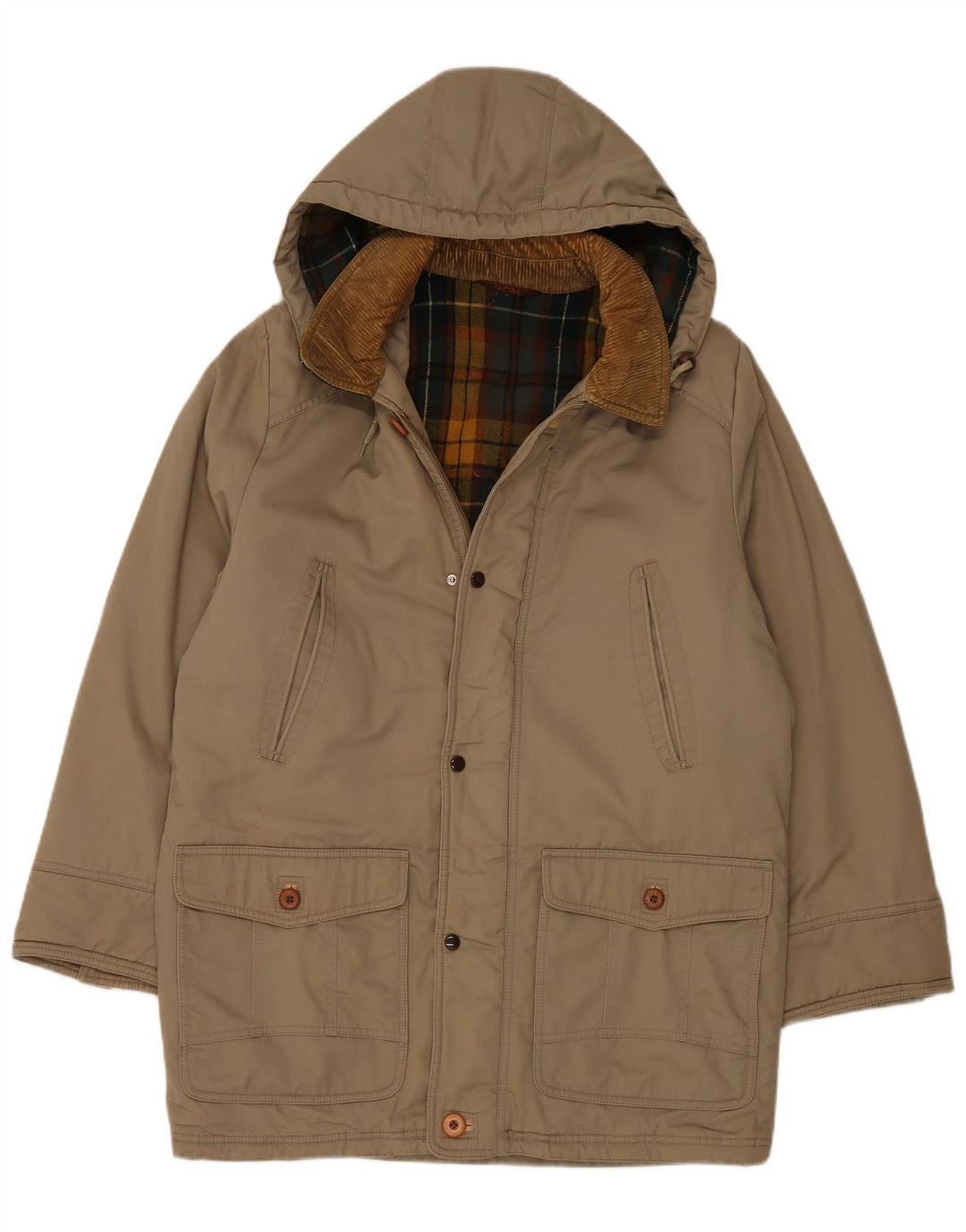 Faciba Manteau à capuche pour homme IT 54 2XL Kaki Polyester