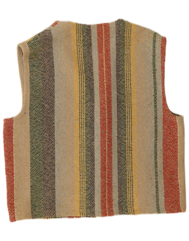gilet homme vintage grand acrylique rayé multicolore