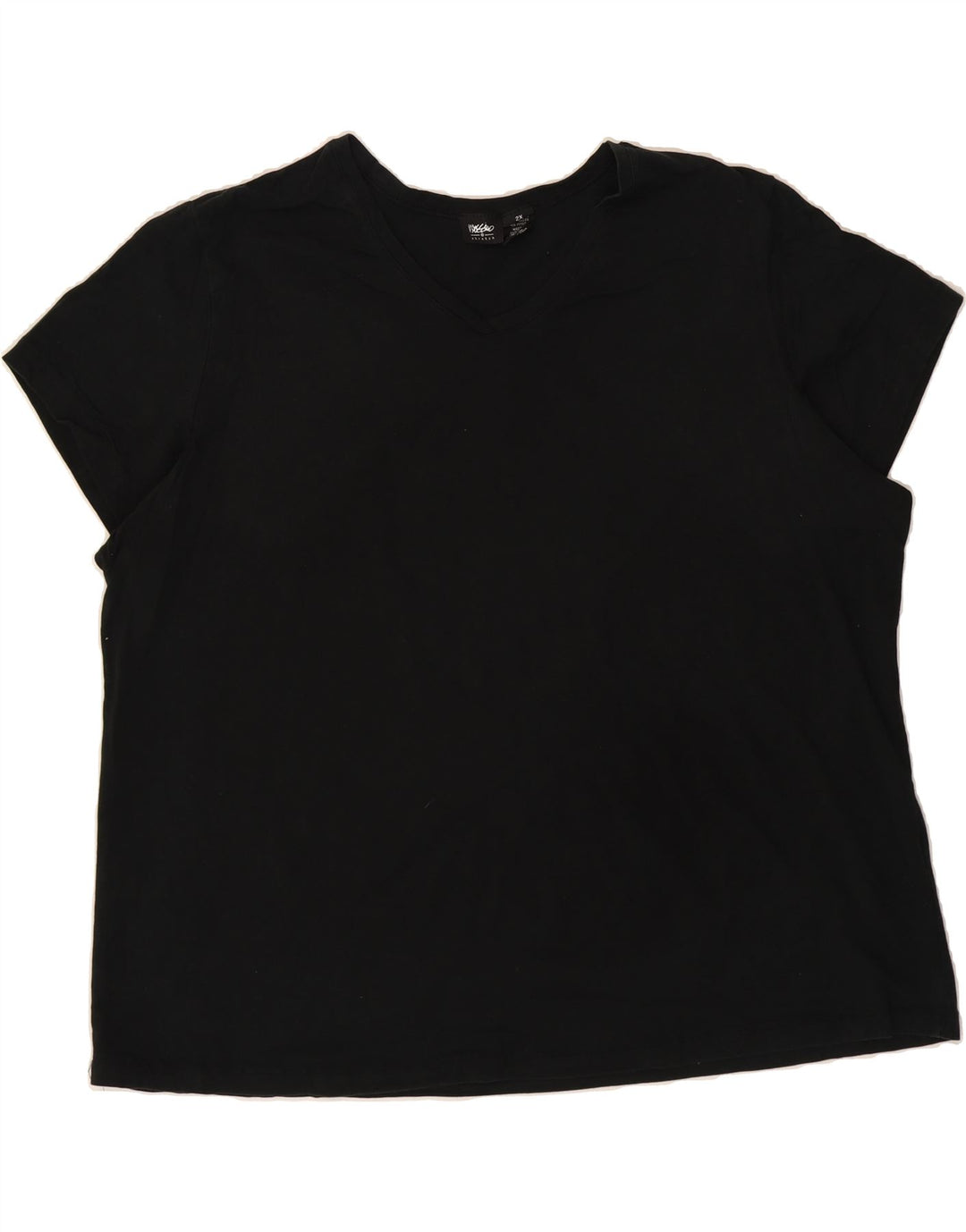 MOSSIMO Womens Stretch T-Shirt Top UK 20 2XL Black Cotton Vintage Mossimo and Second-Hand Mossimo from Messina Hembry 
