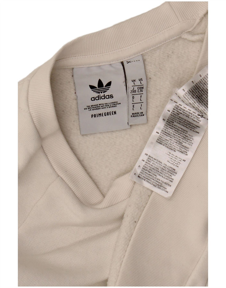 ADIDAS Sweat-shirt Primegreen pour hommes, grand coton blanc