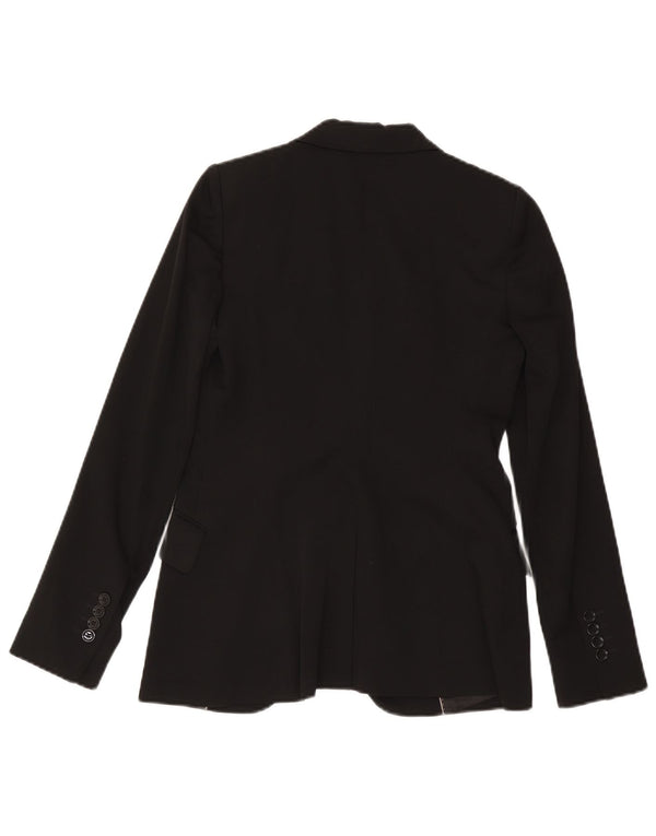 Massimo Dutti Veste Blazer 1 Bouton Femme EU 38 Petite Laine Noire
