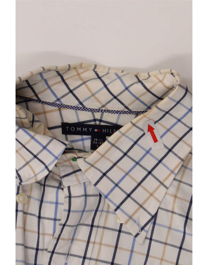 Tommy Hilfiger Chemise Homme Taille 16 1/2 Grand Carreau Multicolore