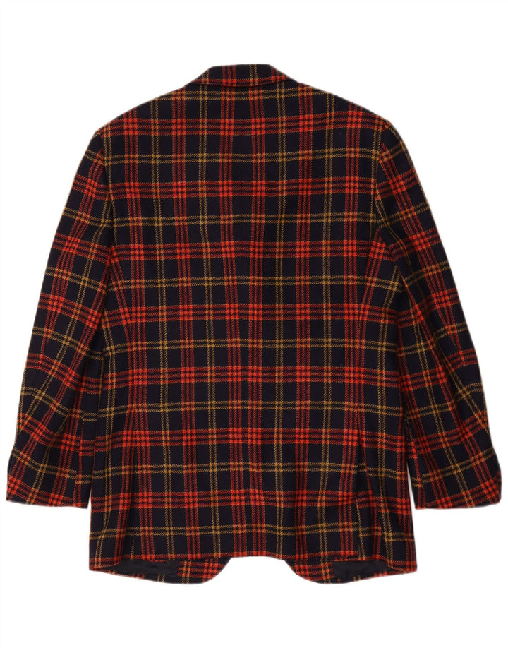 Sutor Mantellassi Veste blazer à 3 boutons pour homme IT 46 Petit carreaux bleu marine