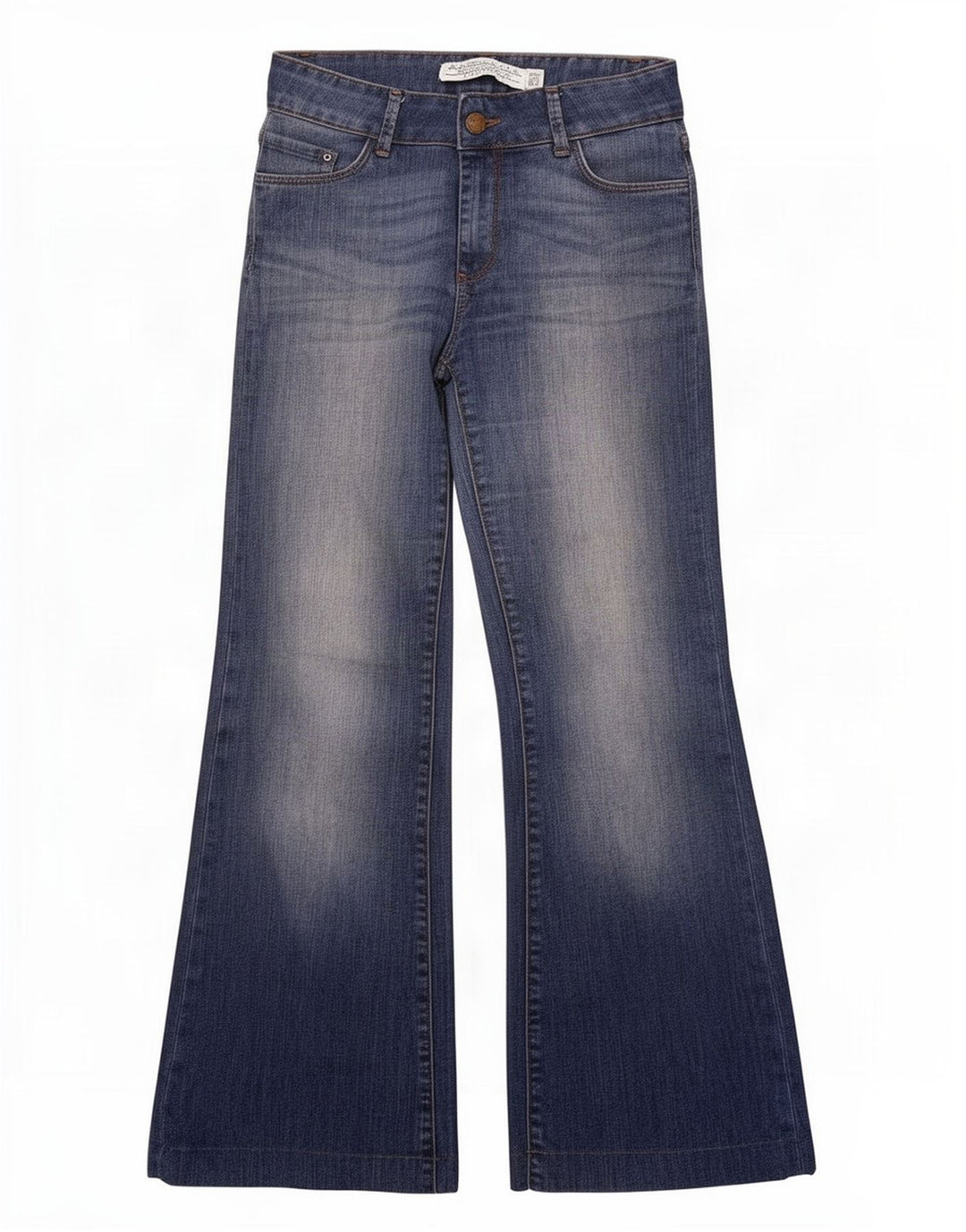 Zara Jean évasé pour femme EU 38 Small W28 L30 Bleu