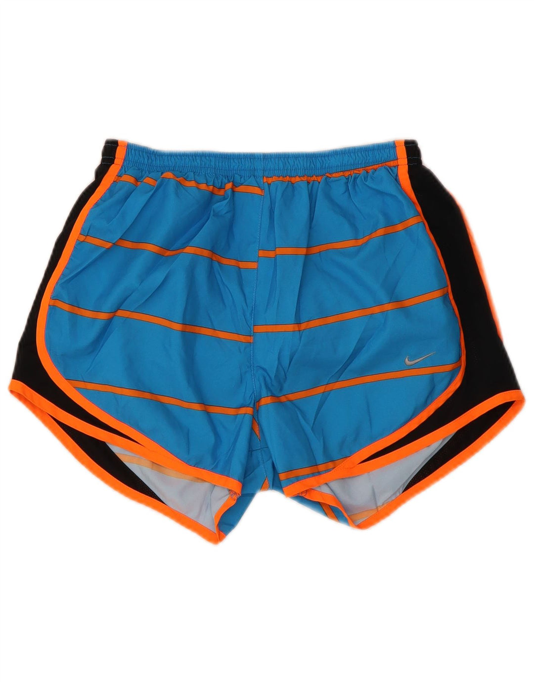 Nike Short de sport Dri Fit pour femme UK 10 Petit Bleu Colorblock Polyester