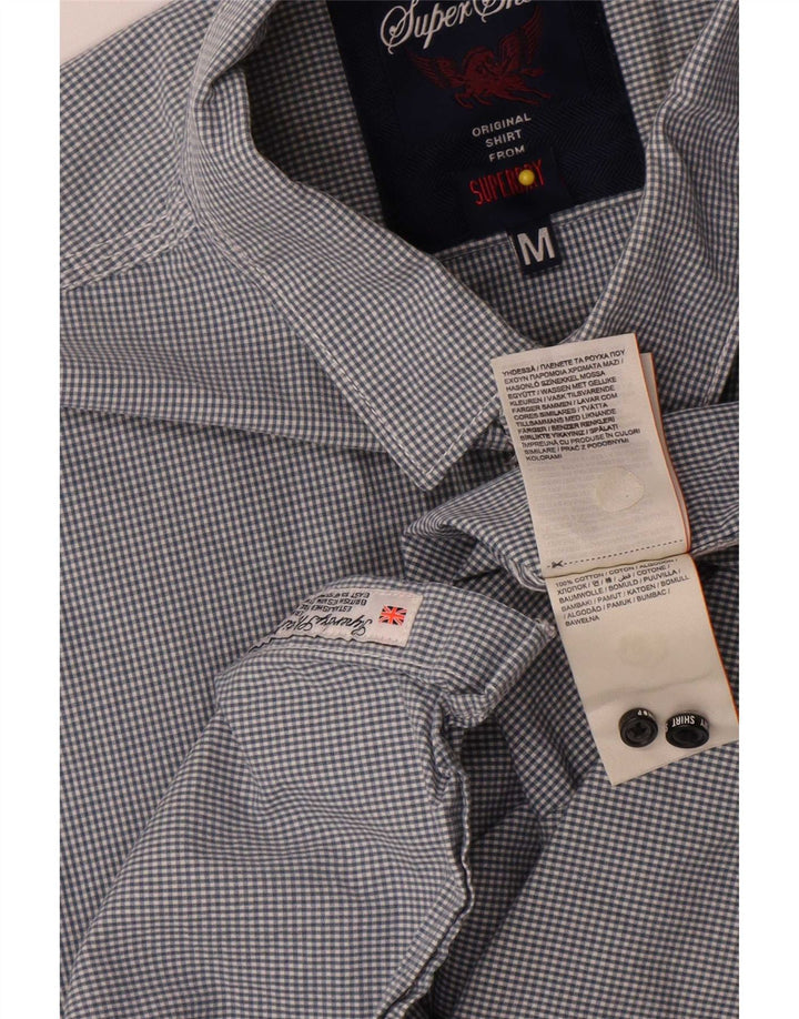 Superdry Chemise Homme Bleu Moyen Vichy Coton