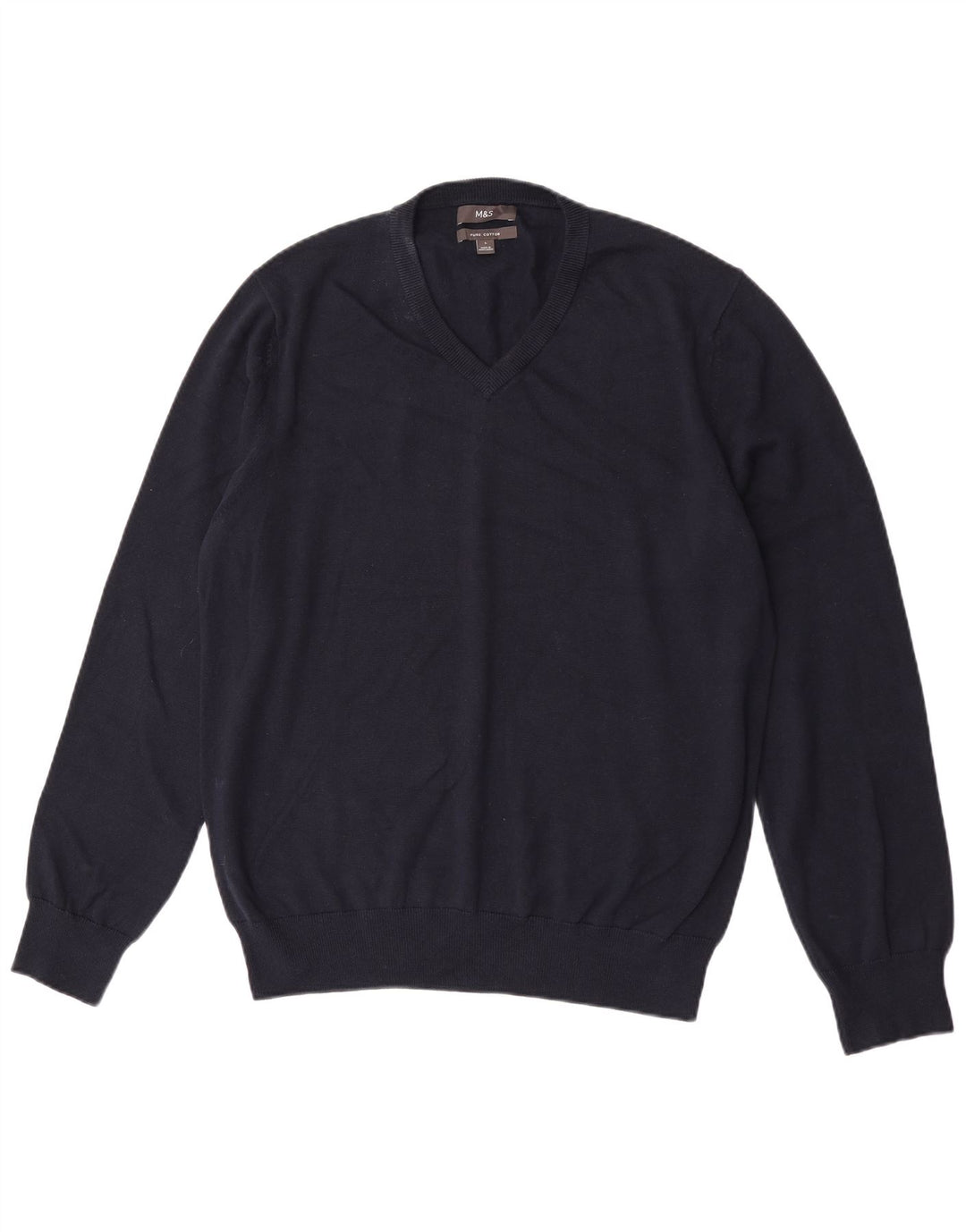 Marks & Spencer Pull col V pour homme Bleu marine Taille L