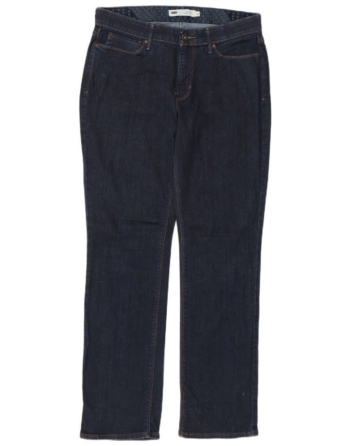 LEVI'S Jean droit 525 pour femme US 12 Large W31 L32 Bleu marine Coton