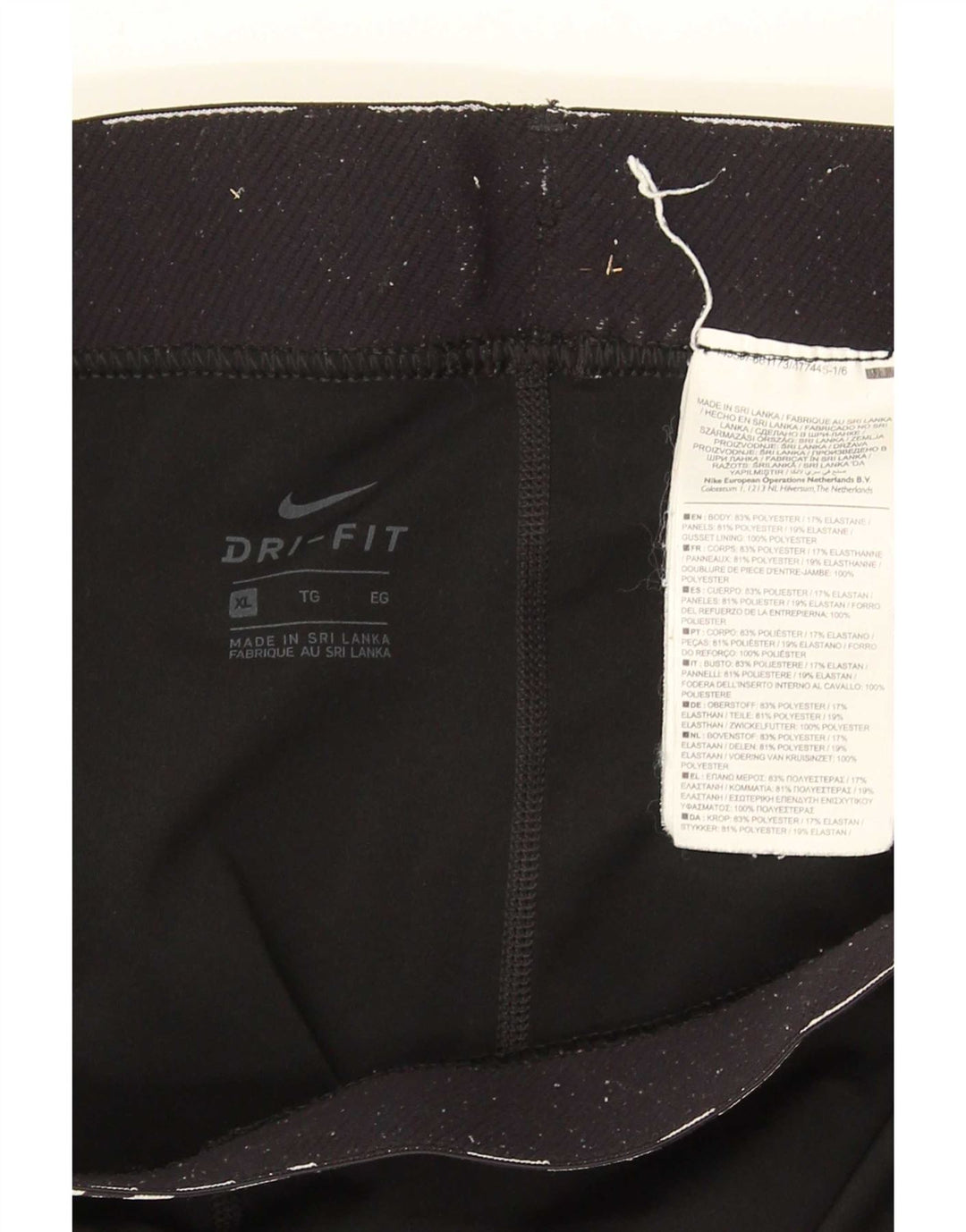 Nike Legging Capri Dri Fit Femme UK 18 XL Noir Polyester