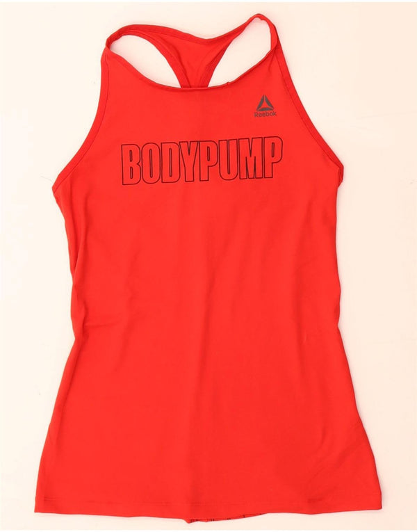 REEBOK Débardeur graphique Bodypump pour femme UK 4/6 XS Rouge