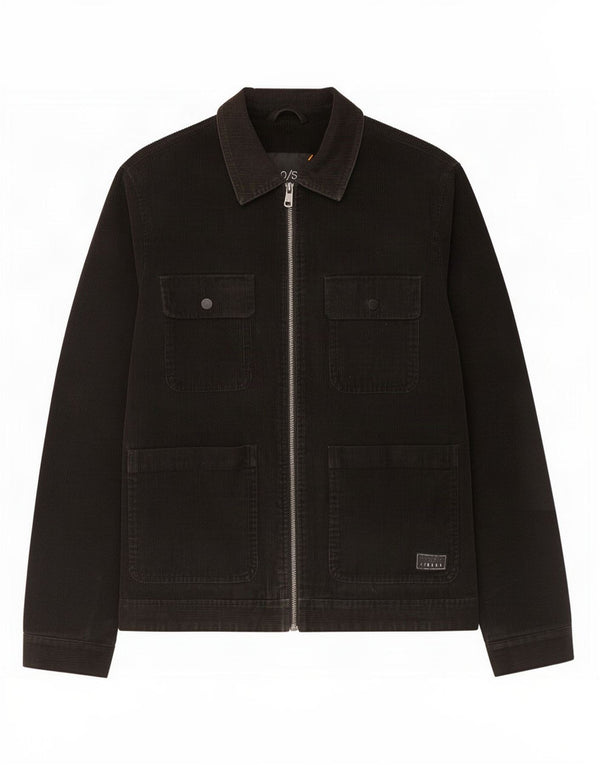 veste vintage en velours côtelé pour homme UK 40 Grand coton noir