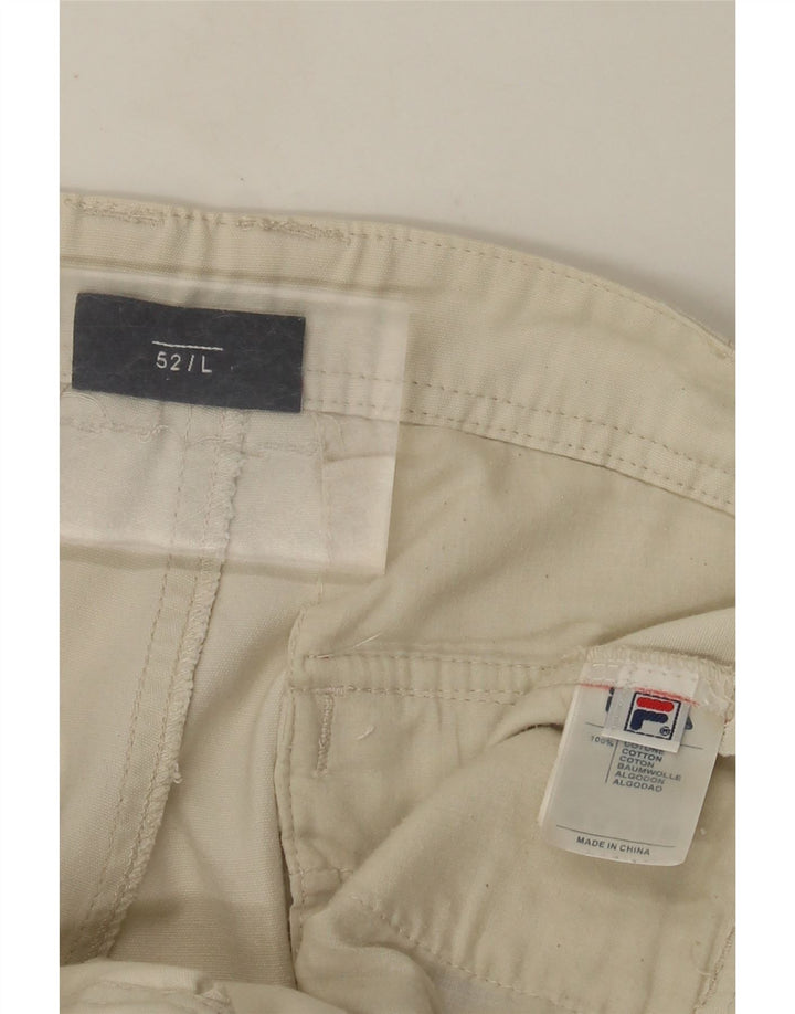 Fila Short Cargo Homme Large W34 Coton Blanc Cassé