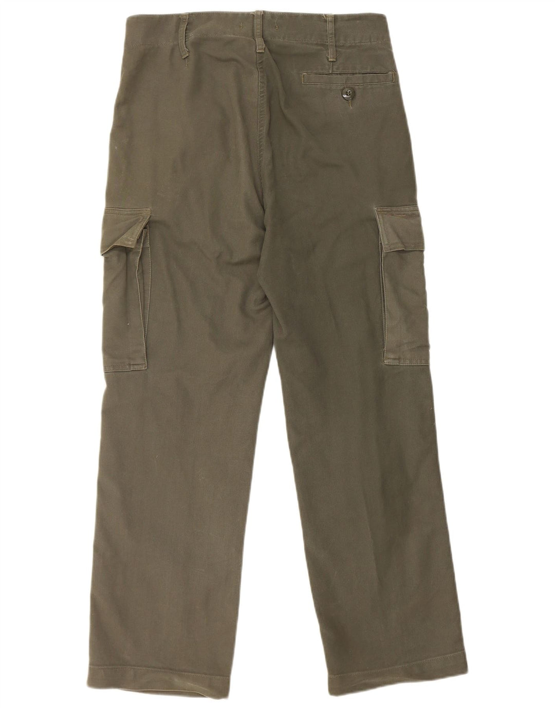VINTAGE Pantalon Cargo Droit Homme W30 L28 Coton Kaki