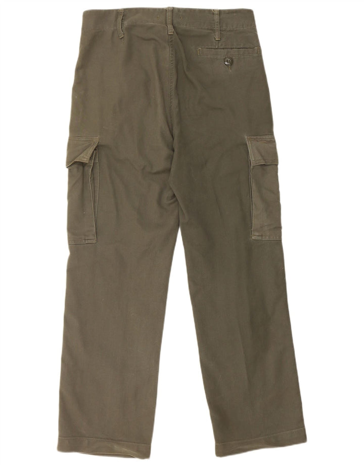 VINTAGE Pantalon Cargo Droit Homme W30 L28 Coton Kaki