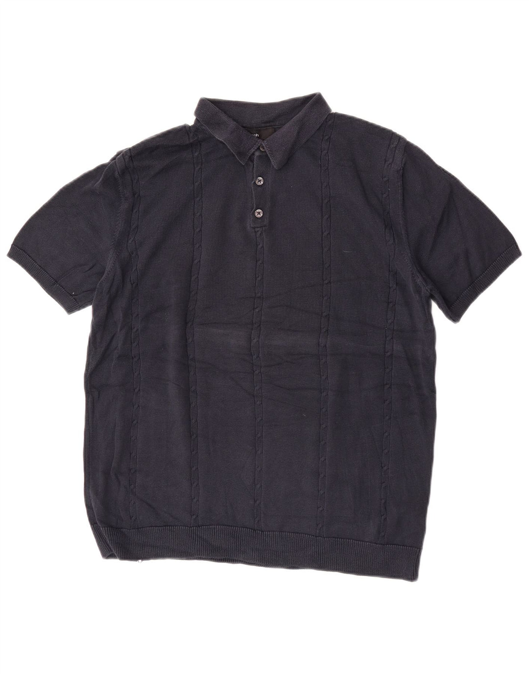 Marks & Spencer Pull à Col Polo Autograph Homme Bleu Marine Moyen