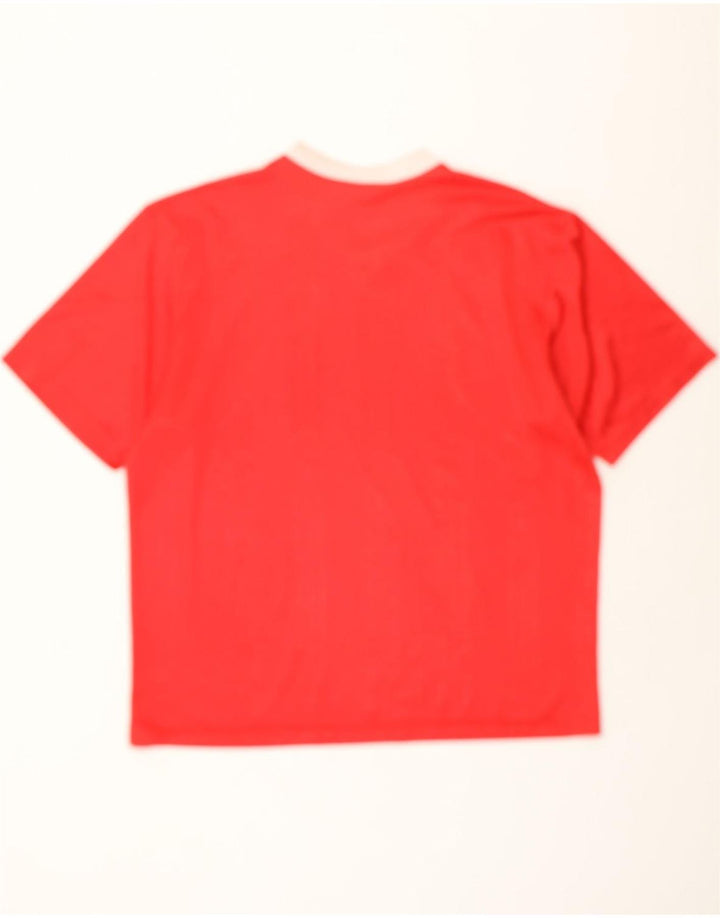 ADIDAS T-Shirt Graphique Homme Top XL Rouge Polyester