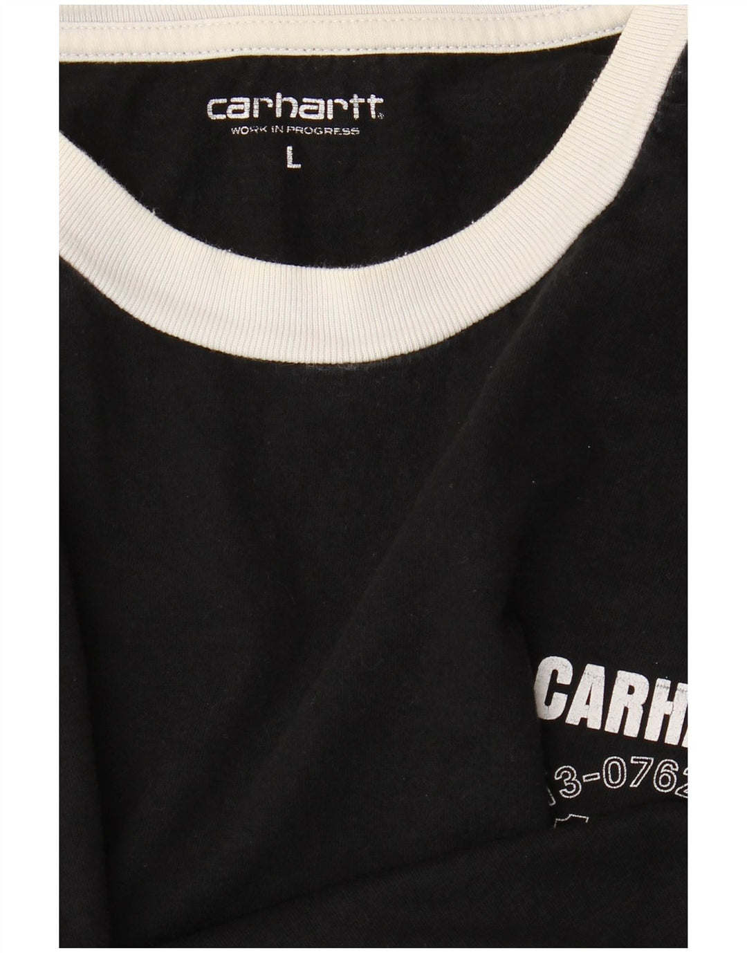 CARHARTT Haut graphique à manches longues pour hommes, grand rayé noir