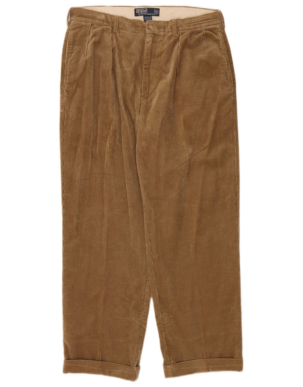 Polo Ralph Lauren Pantalon Andrew Pegged Velours Côtelé Homme W35 L31 Coton Beige