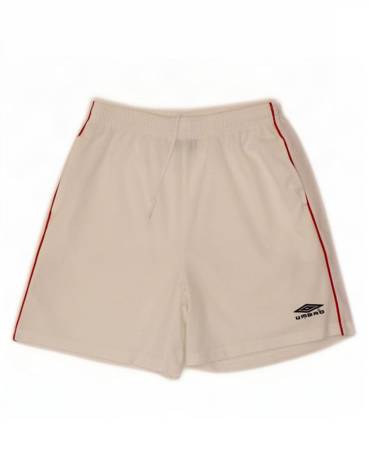 Umbro Short de Sport Homme Blanc Moyen Polyester