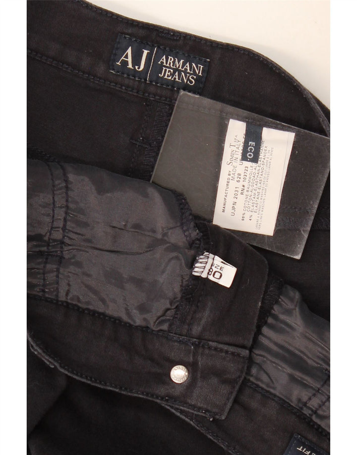 ARMANI Jean Bootcut Femme W30 L30 Coton Noir