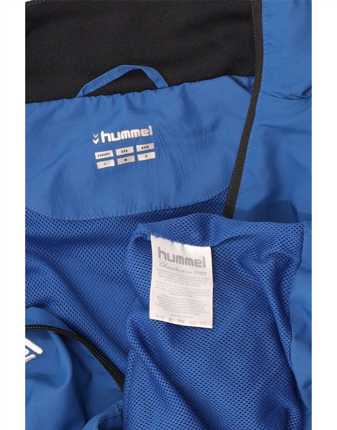 Hummel Veste de Survêtement Graphique Homme Bleu Moyen Polyester Colorblock