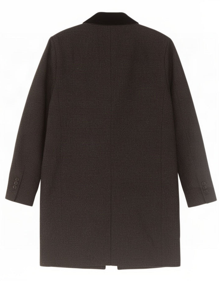 All Saints Manteau Homme UK 36 Petite Laine Pied-de-Poule Noir