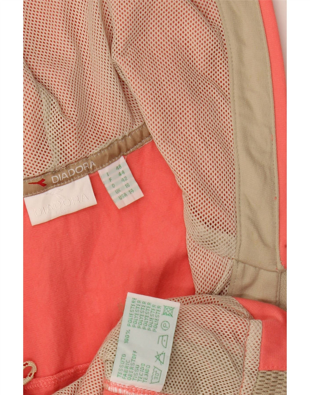 DIADORA Veste de survêtement à capuche pour femme UK 16 Large Rose Colourblock