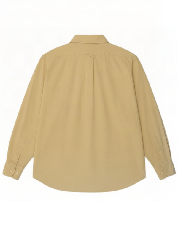 Chemise Vintage En Velours Côtelé Homme Jaune Moyen