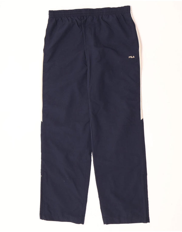 Fila Pantalon de Survêtement Graphique Homme Large Bleu Marine Colorblock Polyester