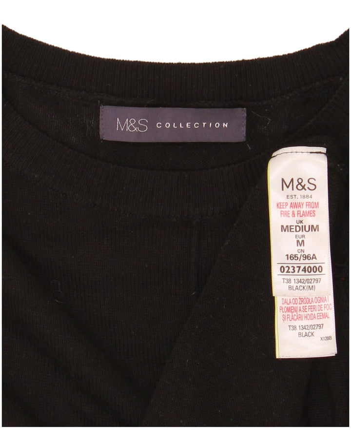 Marks & Spencer Pull à col rond pour femme UK 14 Noir moyen