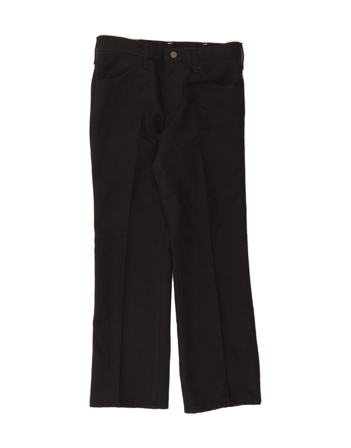 WRANGLER Womens Straight Casual Trousers W30 L27 Black Polyester Vintage Wrangler and Second-Hand Wrangler from Messina Hembry 