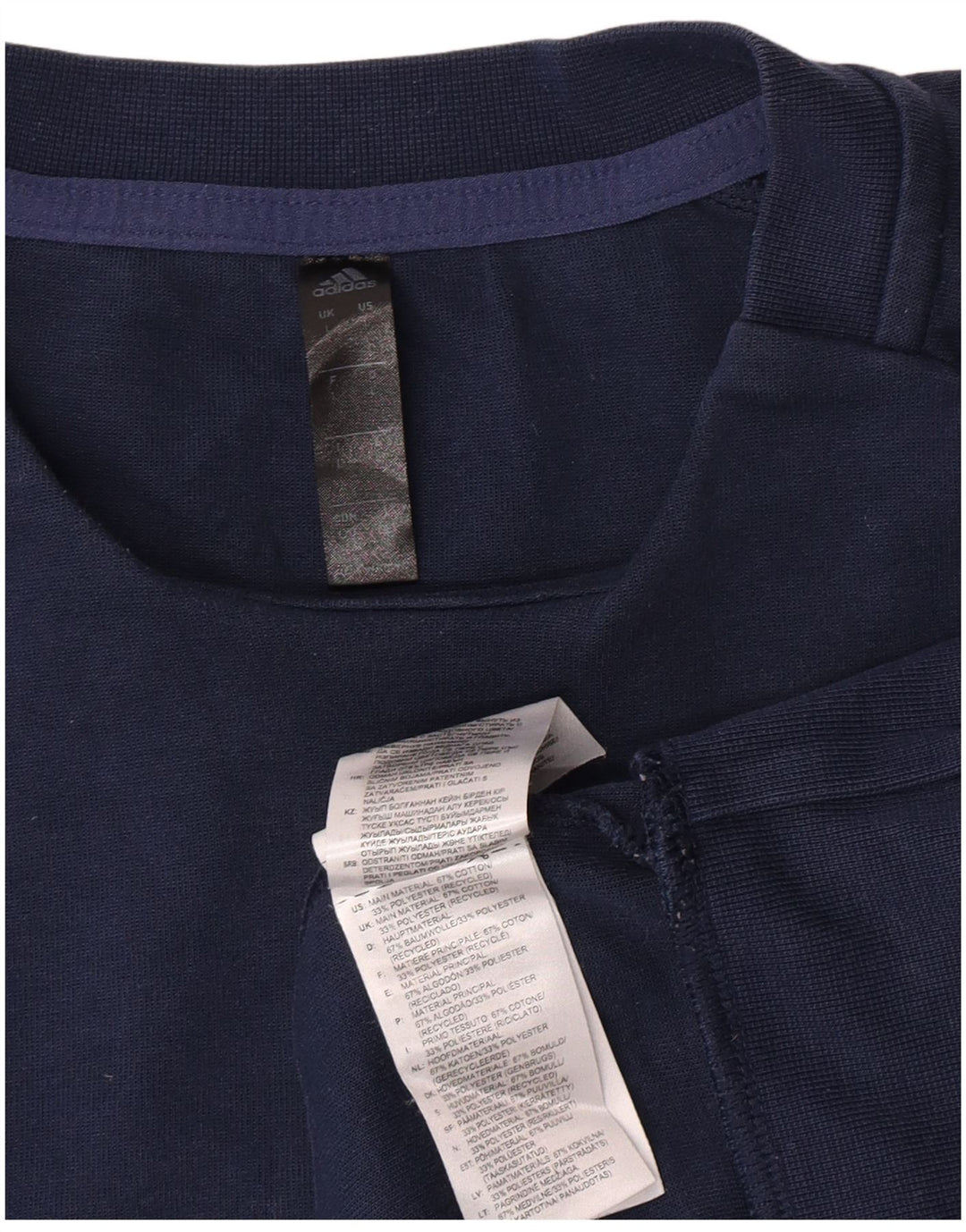 Adidas Sweat-shirt graphique pour homme en coton bleu marine Taille L