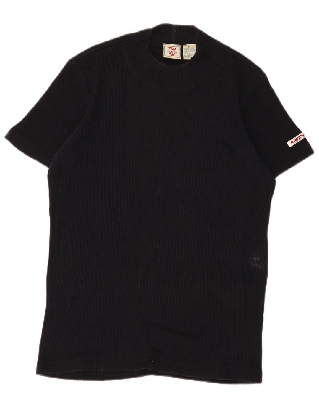 Levi's T-Shirt Femme UK 12 Noir Moyen Coton