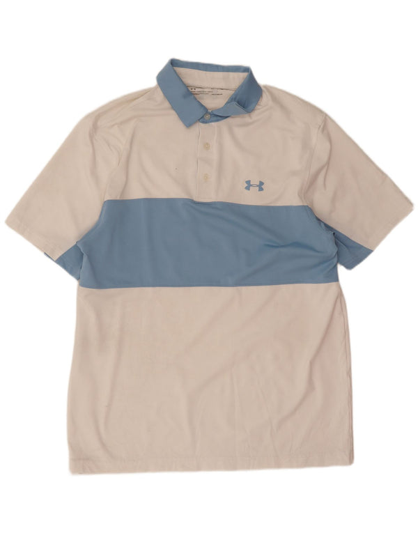 Under Armour Polo Homme Blanc Moyen Colourblock