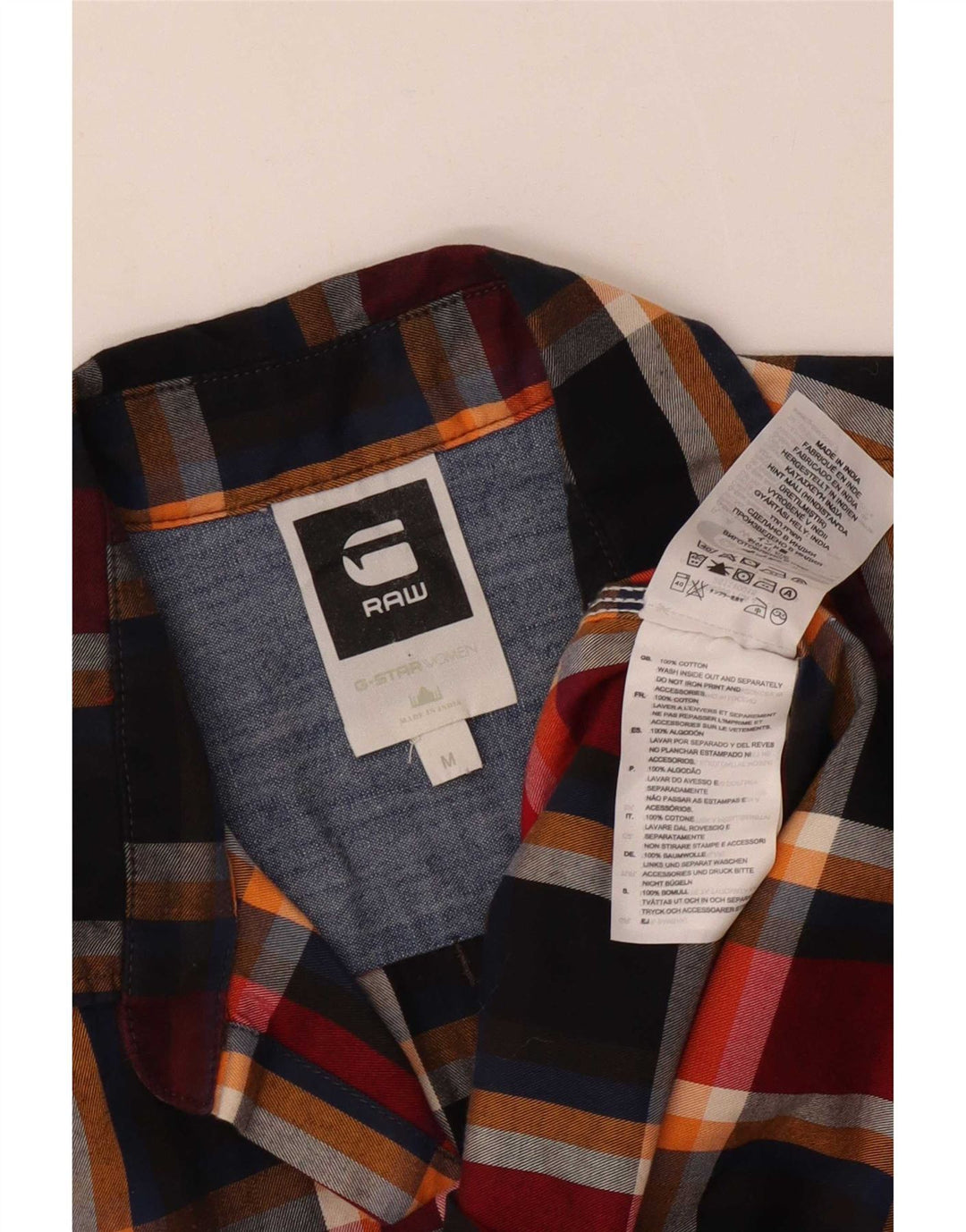 G-Star Chemise en flanelle pour homme en coton à carreaux multicolore moyen